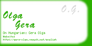 olga gera business card